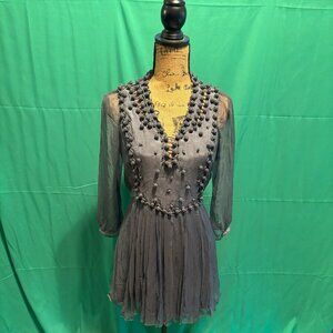 Blank London Size M Dark Gray Embellished Tunic